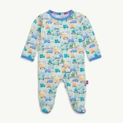 Magnetic Me Magnificent Baby - As Truck Would Have It Bamboo Footie Clearance