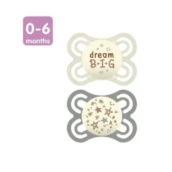 Mam - Chupeta Perfect Night Collection 2Ct, 0-6 M, Unissex New
