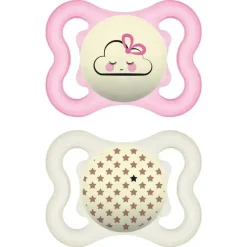 Mam - Chupeta Suprema Noturna 0-6 Meses, Menina Hot