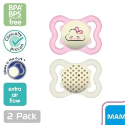 Mam - Chupeta Suprema Noturna 0-6 Meses, Menina Hot