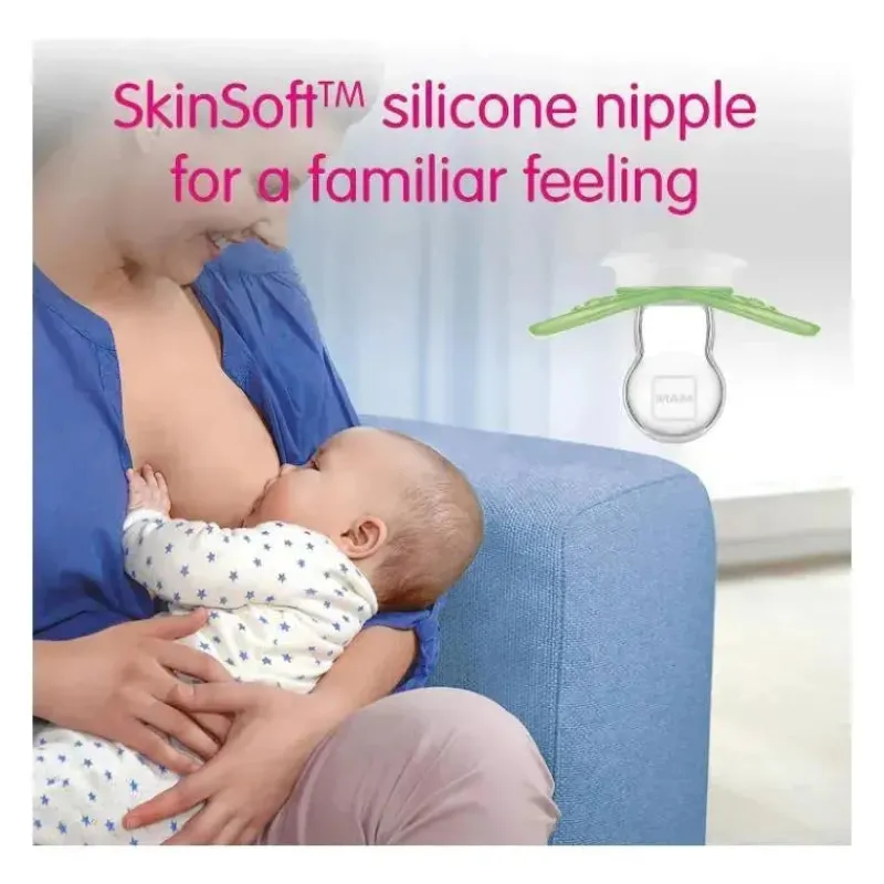 mam__pacotes_de_chupeta_o_SKUNw3v83Md_4.webp Mam 2 pacotes de chupeta ortodôntica camuflada de silicone para mais de 16 meses - as cores podem variar New