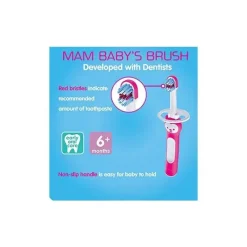 Mam Aprenda a Escovar o Conjunto de Escovas de Dentes 5+M - Rosa Fashion