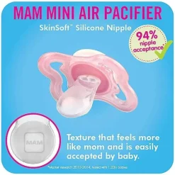 Mam Mini Air chupeta e estojo de esterilização para pele sensível, 2 unidades Discount
