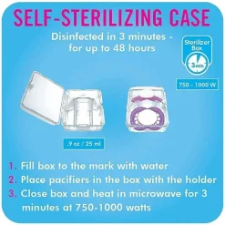 Mam Mini Air chupeta e estojo de esterilização para pele sensível, 2 unidades Discount