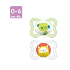 Mam Mini Chupeta de Ar 0-6M, Pacote com 2, Verde Outlet