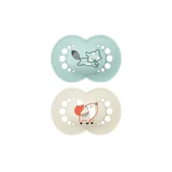 Mam Original Matte Chupeta 2 Pacote Cinza e Bege 6+M Hot