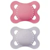 Mam Original Matte chupeta para bebê 2 pacote menina 0-6M Hot