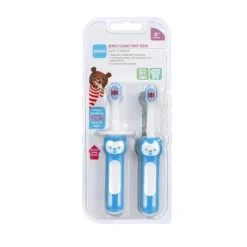 Mam 2-Pack 6+ Meses Escova de Dentes - Azul Online