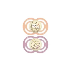 Mam 2-Pack 6+ Meses Perfect Night Chupeta - Rosa/Roxo Best