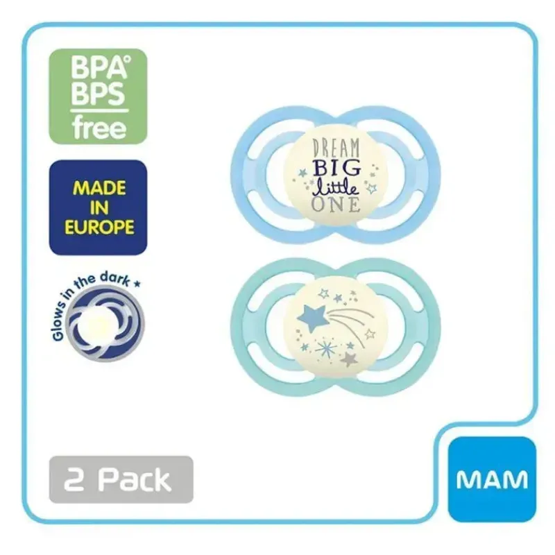 mam_pack__meses_perfect_n_SKUsTY0ycQT_2.webp Mam 2-Pack 6+ Meses Perfect Night Chupeta - Azul Hot