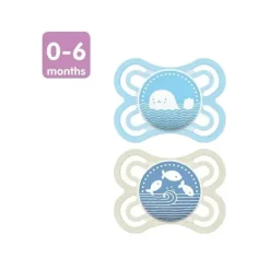 Mam 2-Pack 0-6M Perfect Chupeta - Azul Fashion