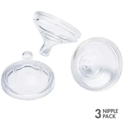 Boon Mamilos de fluxo rápido NURSH 3-Pack Standard-neck, transparentes New
