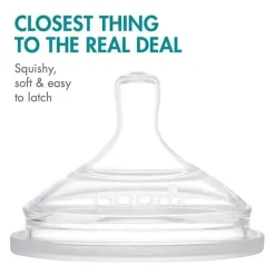 Boon Mamilos de fluxo rápido NURSH 3-Pack Standard-neck, transparentes New