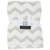 Rose Textiles Manta de lã coral - Chevron cinza New