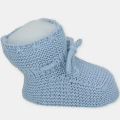 Martin Aranda - Baby Booties Knit Montefioralle, Celeste Bebé Sale