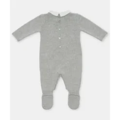 Martin Aranda - Baby Boy Long Romper With Feet Glace, Light Blue Outlet