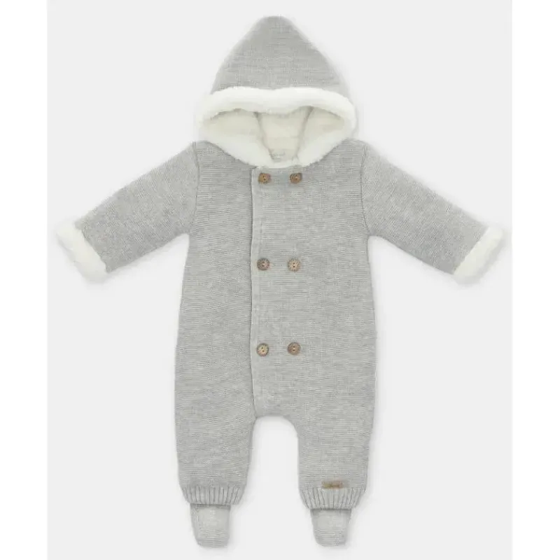 martin_aranda__baby_boy_s_SKU7nbNSXT7_0.webp Martin Aranda - Baby Boy Sweater Knit Lined Pramsuit With Removable Feet Glace, Light Blue Sale