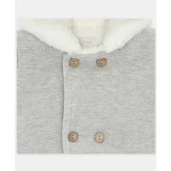 Martin Aranda - Baby Boy Sweater Knit Lined Pramsuit With Removable Feet Glace, Light Blue Sale