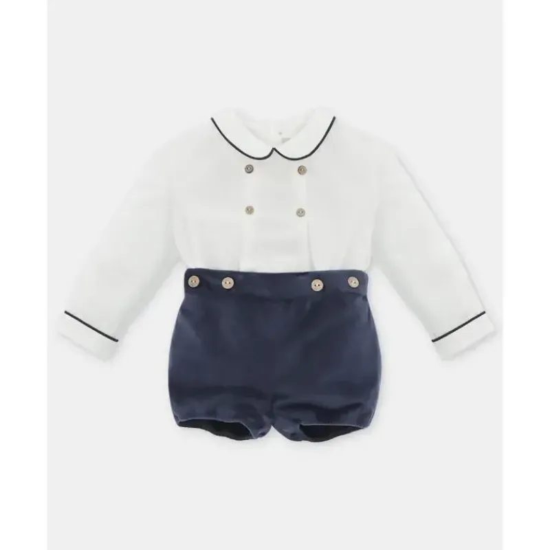 martin_aranda__baby_boy_s_SKUG3OzkewT_0.webp Martin Aranda - Baby Boy Set Shirt & Boys Shorts With Suspenders Velour Dark Blue Hot