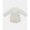 Martin Aranda - Baby Boy Set Shirt & Boys Shorts With Suspenders Tenerezza, Ivory Best