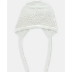 Martin Aranda - Baby Knit Bonnet Albi, Blanco Roto New