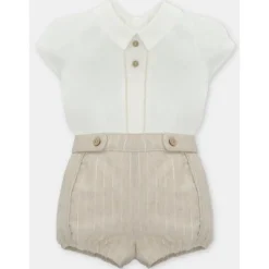 Martin Aranda - Baby Set Shirt & Bloomer Woven Fabric Firenze, Arena Clearance
