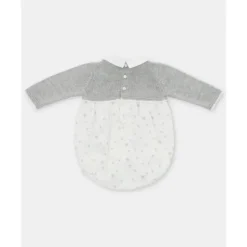 Martin Aranda - Baby Short Knit Romper & Glace, Light Grey Hot