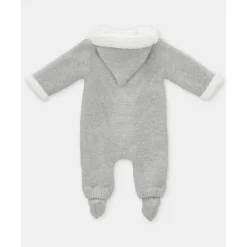 Martin Aranda - Baby Sweater Knit Lined Pramsuit With Removable Feet Glace, Light Pink Fashion