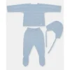 Martin Aranda - Take Me Home Set Sweater, Leggings & Bonnet Dolcezza, Light Blue New