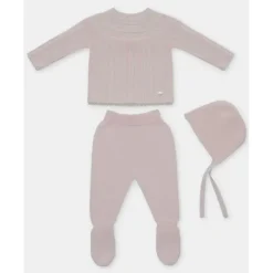 Martin Aranda - Take Me Home Set Sweater, Leggings & Bonnet Dolcezza, Light Pink Clearance