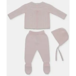 Martin Aranda - Take Me Home Set Sweater, Leggings & Bonnet Dolcezza, Light Pink Clearance