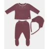 Martin Aranda - Take Me Home Set Sweater, Leggings & Bonnet Plum, Light Pink Outlet