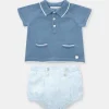 Martin Aranda - Conjunto curto 2Pk Polo e Bloomer Noto, Azul Francia Clearance