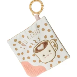 Mary Meyer - Brinquedo para mordedor Sweet Soothie Crinkle com papel para bebê e Squeaker, café com leite Hot