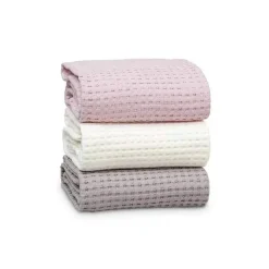 Mary Meyer - Lulujo Waffle Blanket, Cream Vanilla Fashion