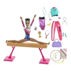 Mattel - Barbie Ginástica Playset: Boneca Barbie Morena Sale