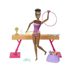 Mattel - Barbie Ginástica Playset: Boneca Barbie Morena Sale