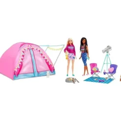 Fisher-Price Mattel - Barbie Let's Go Camping Playset com bonecas Brooklyn e Malibu Discount