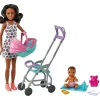 Fisher-Price Mattel - Barbie Playset com boneca babá, cabelo castanho encaracolado Online