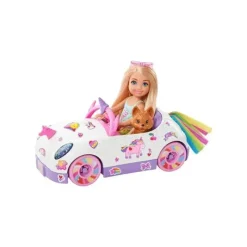 Mattel - boneca Barbie Club Chelsea e carro unicórnio Clearance