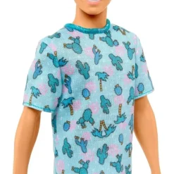 Mattel - Boneca Barbie Ken Fashionista, cabelo loiro e camiseta de cacto Best