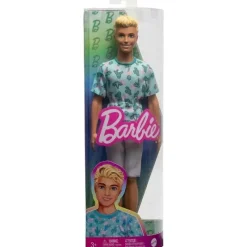 Mattel - Boneca Barbie Ken Fashionista, cabelo loiro e camiseta de cacto Best