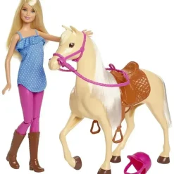 Fisher-Price Mattel - Conjunto de boneca e cavalo Barbie Fashion