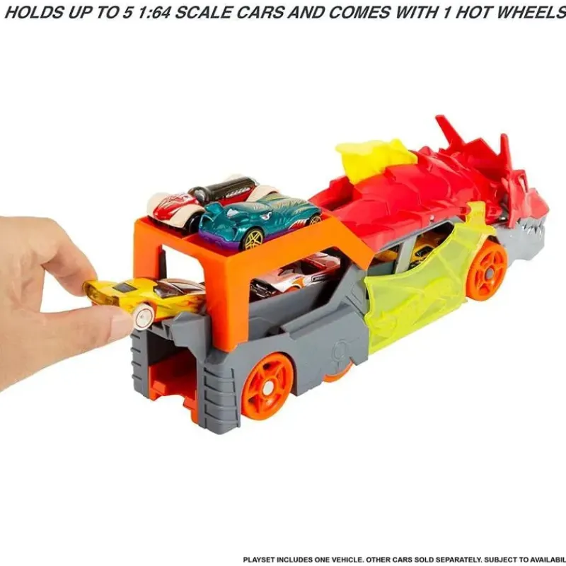 mattel__conjunto_de_pista_SKUyDEmIgTu_1.webp Fisher-Price Mattel - Conjunto de pistas para carros de brinquedo Hot Wheels City Dragon Launch Transporter Hot