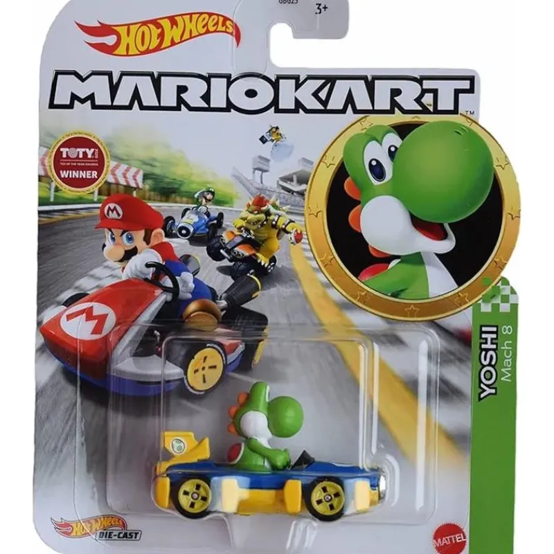 mattel__hot_wheels_mario__SKUW8buBxJB_0.webp Mattel - Hot Wheels Mario Kart, Carro Yoshi New