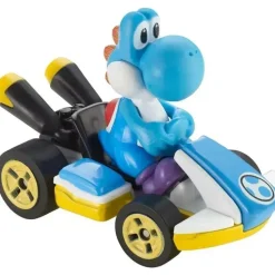 Mattel - Hw Mario Kart, azul claro Yoshi Standard Kart Online
