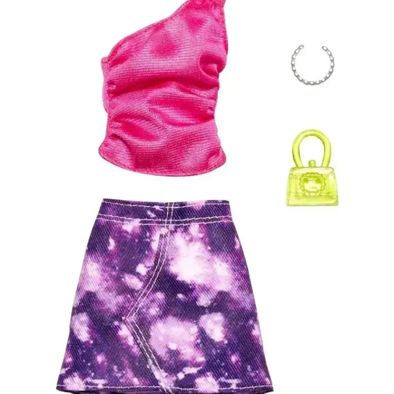 mattel__pacote_de_roupas__SKUG4oiesTx_0.webp Fisher-Price Mattel - Pacote de roupas de boneca Barbie Fashion, conjunto completo com blusa rosa e saia roxa Sale