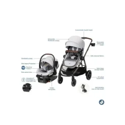 Maxi-Cosi - Zelia Luxe + Travel System, Arctic Frost Hot