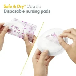 Medela - absorventes de enfermagem descartáveis ​​ultrafinos, seguros e secos Fashion