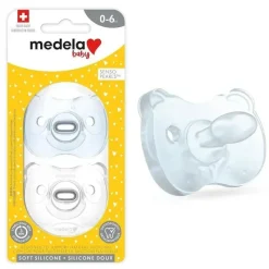 Medela - chupeta de bebê 2Pk, azul/transparente Hot